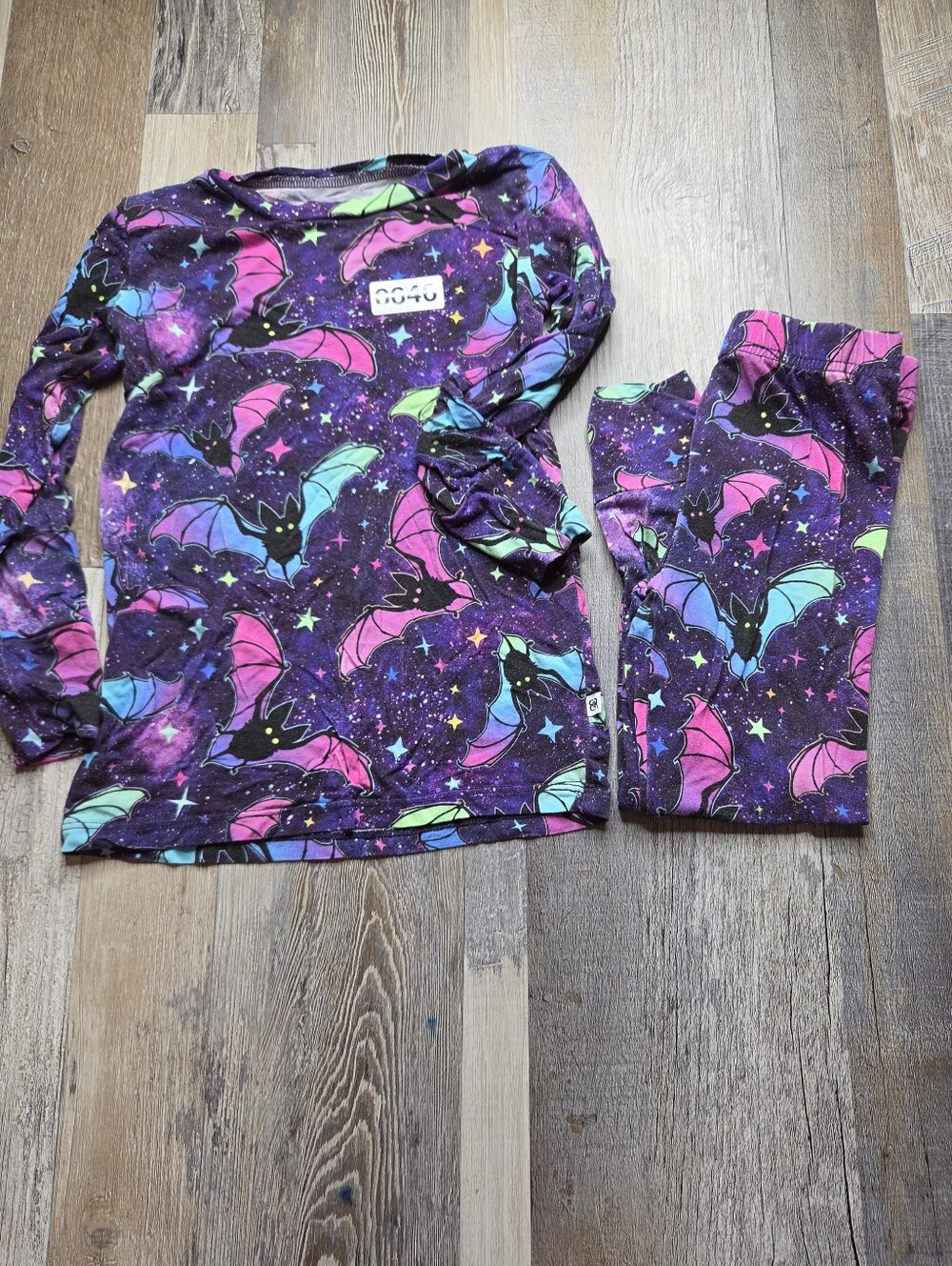 Halloween Pajamas PJs Sleepwear Purple Bats Print Bamboo Bums & Roses 4T